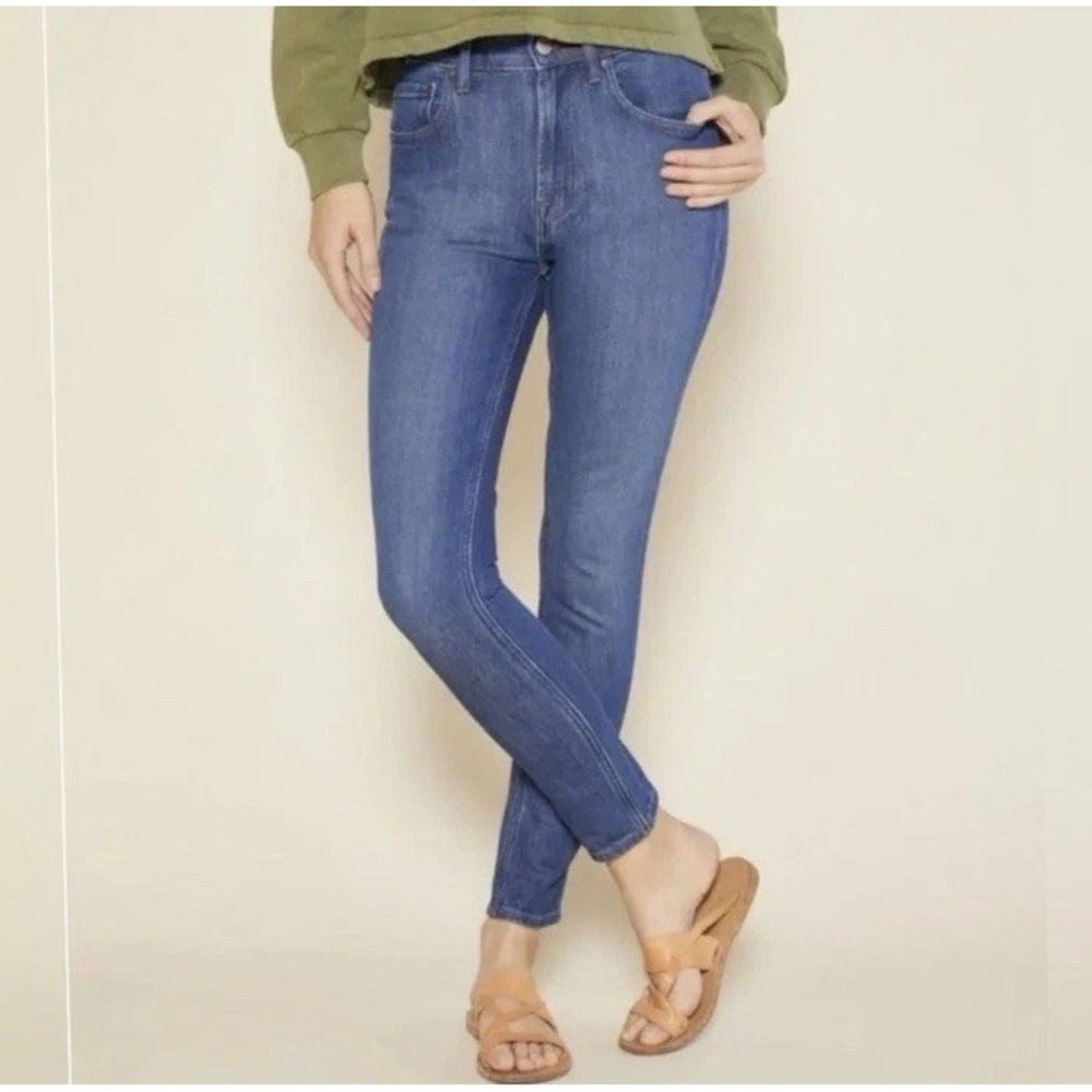 Outerknown Women's 25 Strand High Rise‎ Skinny Jeans Ink Blue Denim NEW